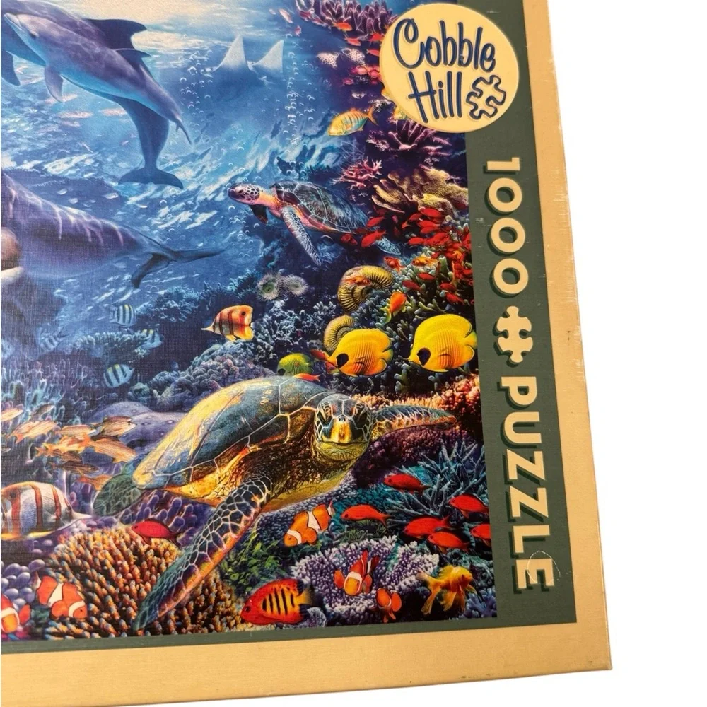 Cobble Hill 1000 Piece Puzzle with Random-Shaped Pieces Aquarium Under the Sea